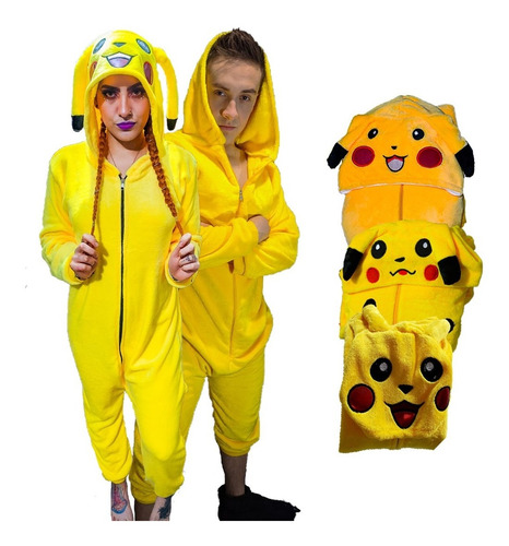 Kigurumi O Pijama Térmica Pikachu Adulto