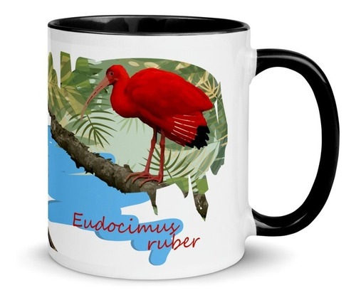 Imagem 3 de 7 de Caneca Personalizada Aves De Ubatuba (guará)