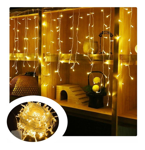 Cascada / 12 Mts / Color Amarillo /400 Led