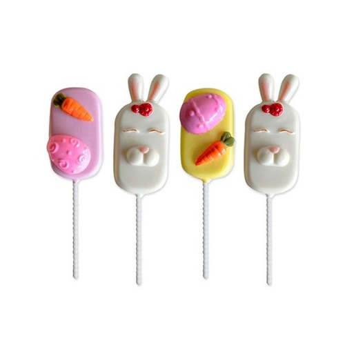 Imagen 4 de 7 de Set De 2 Moldes Placas - Paletas Conejitos Pascuas - Parpen