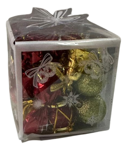 Pack X12 Bolas Navidad Decorativas Esferas Adorno Arbol Bamb