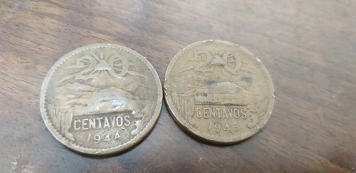 Moneda 20 Centavos Mexico 1944,1946