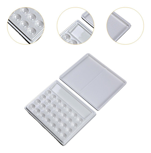 Paleta De Pintura Rectangular De 28 Pocillos Para Mezclar Co