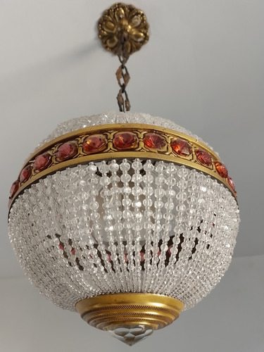 Lustre Candelabro Antigo A Cobreado Muitos Lindos O Val (Usado)