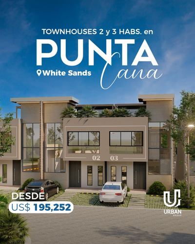 Townhouses De 2 Y 3 Habitaciones A 3 Mins De La Playa En Punta Cana