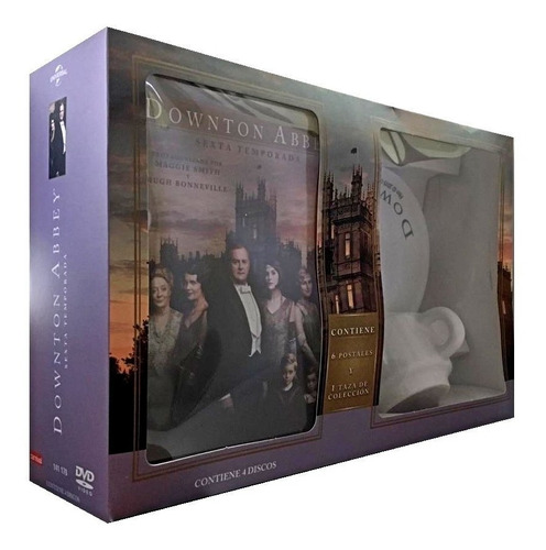 Downton Abbey Sexta Temporada 6 Seis Dvd + Taza Y Plato