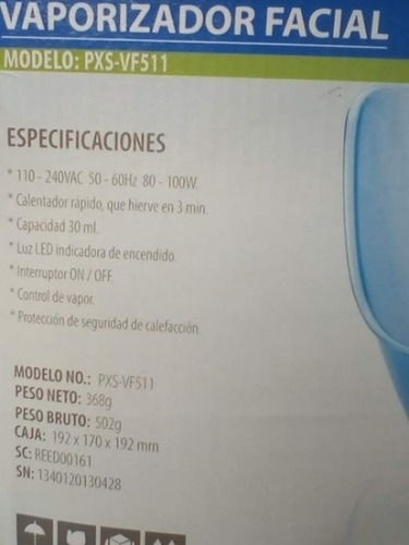 Imagen 3 de 3 de Vaporizador Facial