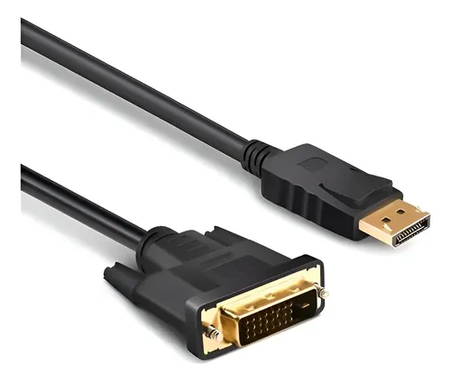 Cabo DisplayPort para DVI-D 24+1 1,8m MD9 Preto Conexão Vídeo