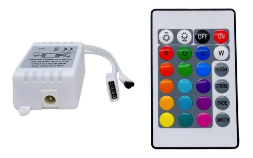 Controlador Rgb Para Tiras Led C/control Remoto 24 Teclas