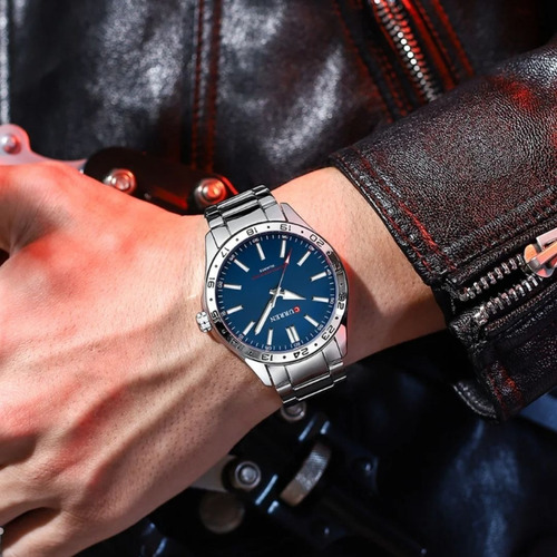 Reloj Para Hombre Curren 8452 Kred9303 Plateado