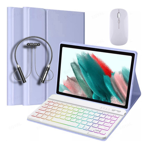 Funda,teclado Iluminado+mouse Para Galaxy Tab A7 10.4 T500