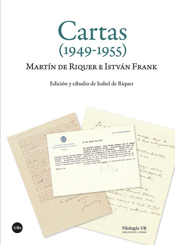 Libro Cartas 1949 1955 - De Riquer, Martin