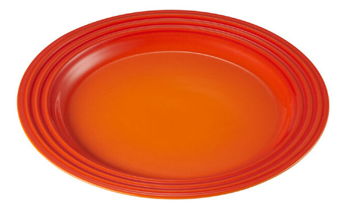 Prato Redondo Raso De Cerâmica 22 Cm Laranja Le Creuset