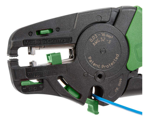 Cortador De Alambre Wago Quickstrip Vario Verde Negro