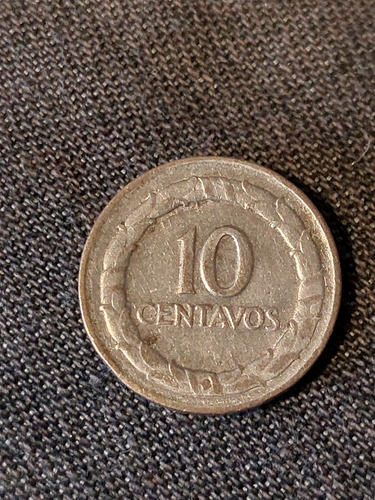 Moneda De Colombia 10 Centavos Año 1947 Km# 207,1 Plata 