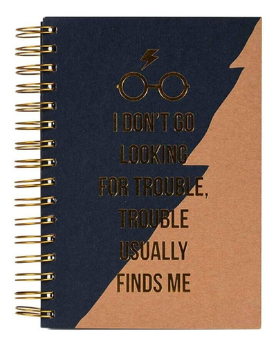 Harry Potter - Trouble Usually Finds Me - Libreta A5 Rulos