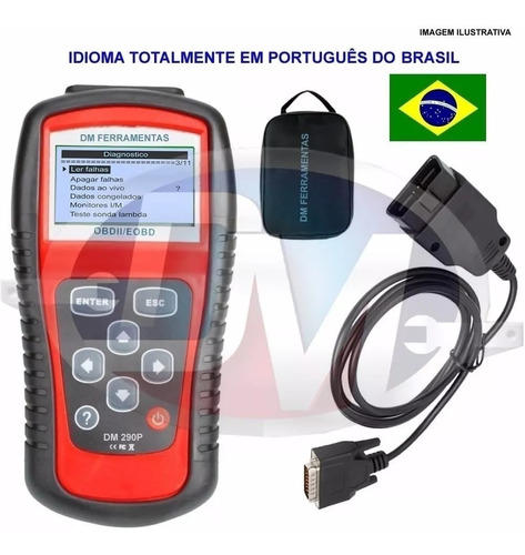 Scanner Automotivo Obd Ii Em Português Do Brasil + Cabo Fiat
