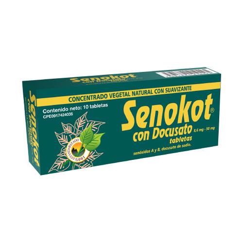 Senokot Con Docusato 10tabletas 8,6mg-50mg