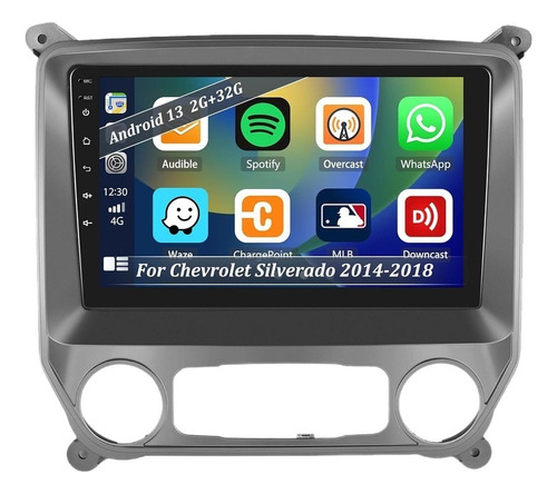 2+32 Android Auto Para Chevrolet Silverado 2014-2018 Carplay