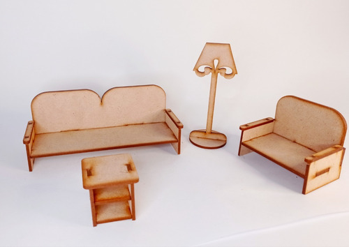 Imagen 5 de 10 de Casita De Muñecas Polly Con Mobiliario En Madera 90 Cm