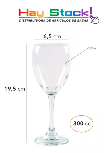 6 PC 10 Oz Cristar COPA Versalles Wine Glasses – R & B Import