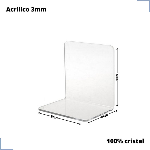 . Bibliocanto Cristal Suporte Apoio Livro Aparador Lateral