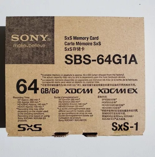 Cartão De Memória Sxs-1 G1a De 64gb Sony