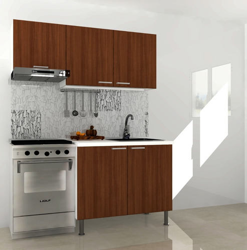 Mueble Cocina Bajo Para Fregadero 98,5 Cm Melamina