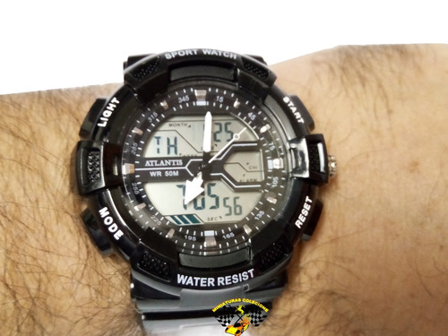Relógio Masculino Esportivo Atlantis Anadigi G5553 Preto