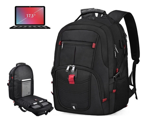 Mochila Para Laptop De 17 Pulgadas, Impermeable, Extragrande