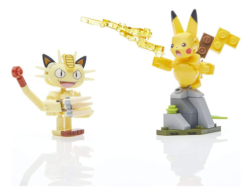 Set Mega Construx Pokemon Batalla Pikachu Vs Meowth