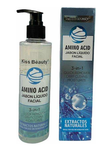 Jabón Líquido Facial De Aminoácidos 3 En 1 Kiss Beauty
