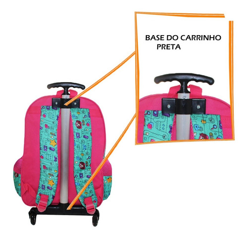 Imagem 2 de 6 de Mochila Rodinhas Maria Clara & Jp Youtubers Clio Infantil