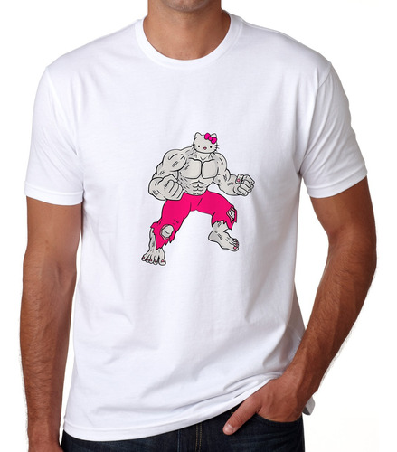 Playera Rosa Fuerte Gym Linda Moño Musculosa Hello Kitty 