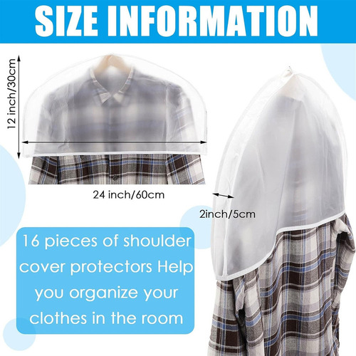 H 16pcs Fundas Hombro Para Ropa Protectores Ropa Antipolvo Y