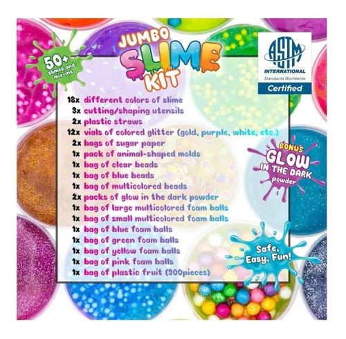 Kit Slime Niños Niñas Juguetes Jumbo Fabricacion Slime Kit