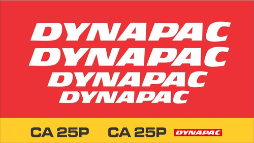 Kit Adesivos Rolo Compactador Compatível Com Dynapac Ca25p Cor DYNAPAC CA-25P