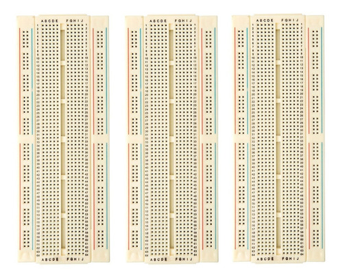 3 Piezas Protoboard 830 Puntos Proto Kit Placa Breadboard