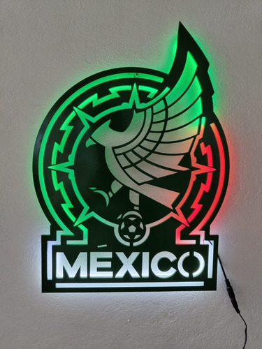 Cuadro Decorativo Con Luz  (escudo Selección Mexicana)