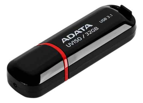 Unidad Flash Usb 3.0 Adata Uv150  32 Gb. Color Negro.