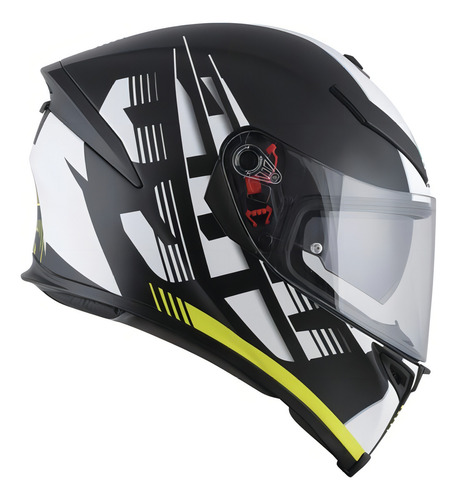 Capacete para moto integral AGV K5 S 210041A matt black e yellow brilhante darkstorm tamanho 55/56