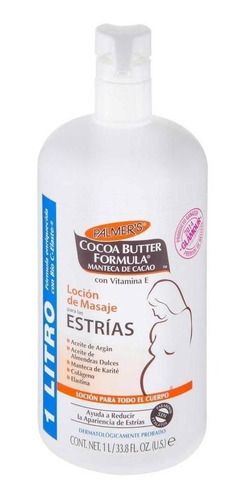 1 Litro Crema Loción Anti Estrías Embarazo Palmer´s Cocoa