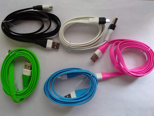 Cable Usb Plano  Silicona   Speed Song Para Android 2 Amp