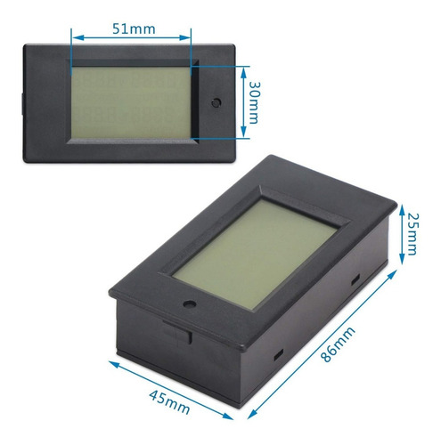 Voltimetro Lcd Dc 6,5 -100v - Medidor De Amperaje- 0-100a