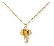 Comprar Collar Elefante Dorado De La Suerte Sabiduria Prosperidad 
