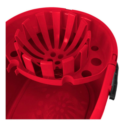 Pack De 2 Cubetas Con Exprimidor De 17 Litros Color Rojo