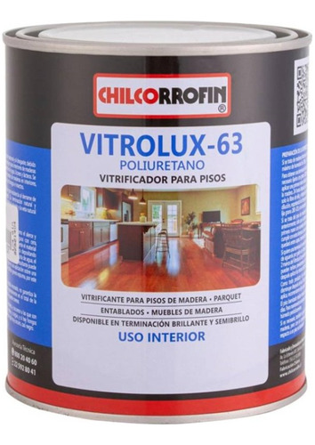 Barniz Vitrificante Pisos Vitrolux - 63 Chilco 1/4 Galon