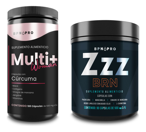 Multivitaminico Para Mujer Y Quemador De Grasa Nocturno Bpn