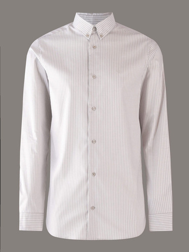Camisa Gris Calvin Klein Con Estampado A Rayas Hombre
