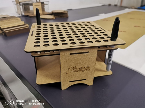 Organizador Para 100 Plumones Sharpie En Mdf De 3 Mm